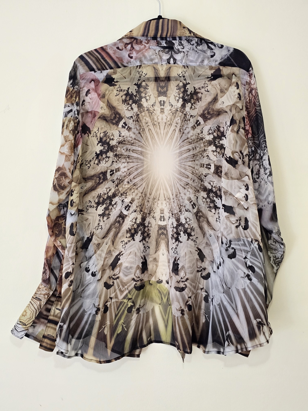 Jean Paul Gaultier Femme Vintage 100% Silk Blouse IT42 FR38 US8 Rare Print - Picture 2 of 14